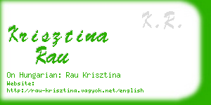 krisztina rau business card